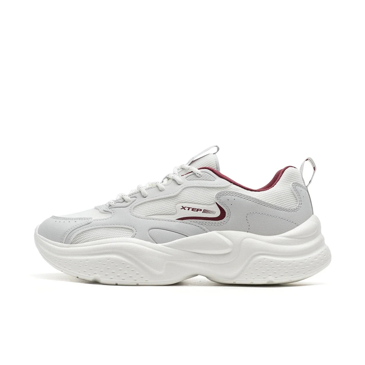 Sapatos casuais Xtep para homem: novidade de verão, em malha respirável, sola grossa, com salto, leves, para jovens, sapatos desportivos de moda 875319320001
