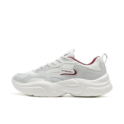 Sapatos casuais Xtep para homem: novidade de verão, em malha respirável, sola grossa, com salto, leves, para jovens, sapatos desportivos de moda 875319320001