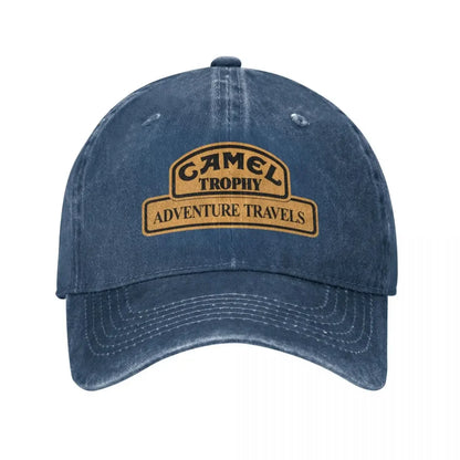 Retro Camel Trophy Racing Baseball Cap Men Women Distressed Denim Snapback Hat Outdoor Summer Unstructured Soft Caps Hat