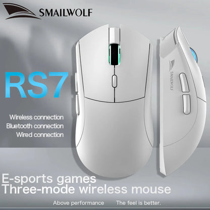 SMAILWOLF RS7 Bluetooth Wireless Gaming Mouse, PAW3311 Sensor, 20000 DPI Rechargeable Gaming Mouse with Macro Driver for PC, Laptop & Office