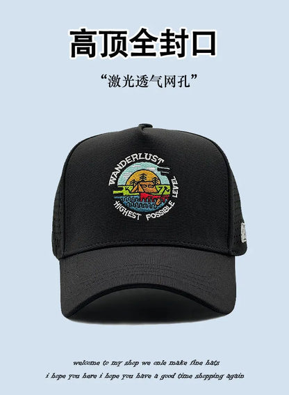 Casquettes de baseball à fond fermé, grande taille, en maille respirante, style « trucker », pour hommes à la tête large, casquette de sport haute, extra-large, 60 cm, 65 cm