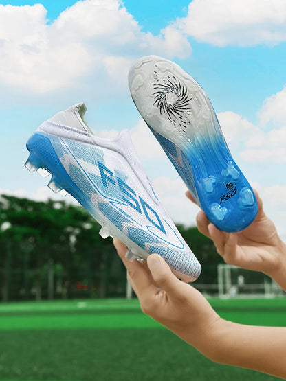 Botas de fútbol para hombre New Society para césped, tenis deportivos para adulto, transpirables y ultraligeras, zapatillas de fútbol para exteriores