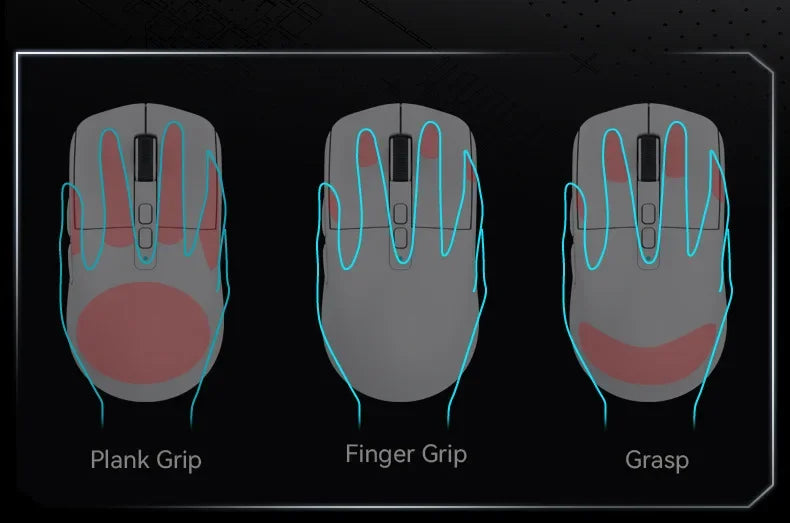 Attack Shark X6 Wireless Ergonomic Gaming Mouse, Tri-Mode Bluetooth, 2.4G & Wired Gaming Mouse, 26000 DPI Rechargeable RGB Gaming Mouse