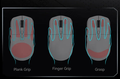 Attack Shark X6 Wireless Ergonomic Gaming Mouse, Tri-Mode Bluetooth, 2.4G & Wired Gaming Mouse, 26000 DPI Rechargeable RGB Gaming Mouse