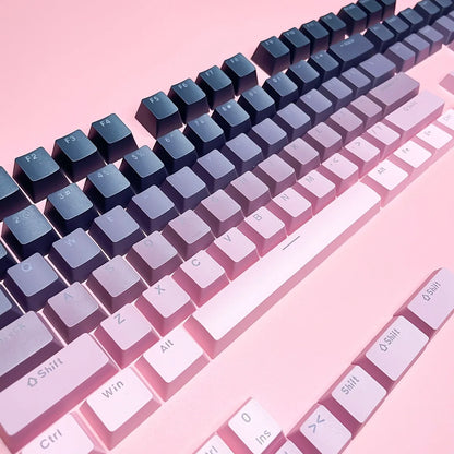 Gradient backlit RGB Gamer Keycaps For Mx Switch Mechanical Keyboard OEM Profile PBT Keycap White Blue ISO Layout Key caps DIY