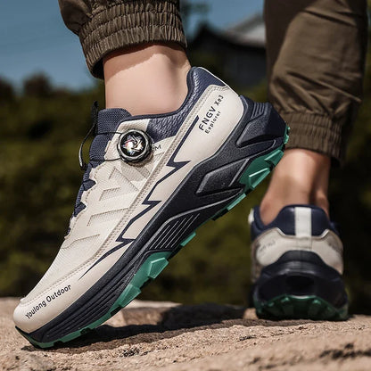 Men's Sneakers Casual Outdoor Anti-Slip Shock-Absorbing Versatile Off-Road Hiking Shoes, Comfortable Soft Sole Running Shoes for Men
