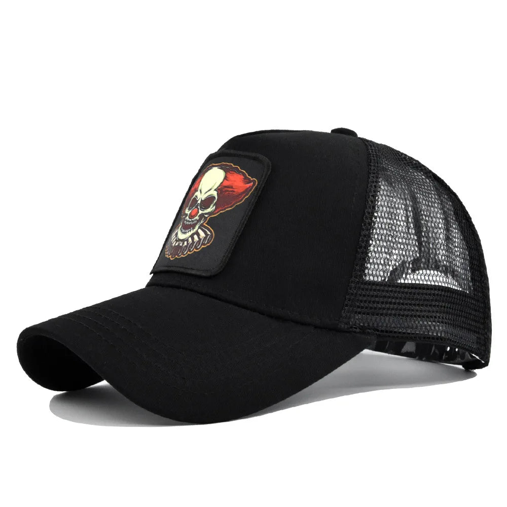 Anime Patch Baseball Caps Men Women Snapback Hats Streetwear Hip Hop Visor Caps Mesh Breathable Dad Sun Hat Unisex Trucker Hats