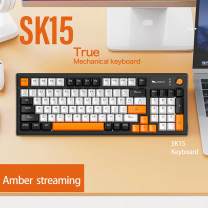 SMAILWOLF SK15 Laptop Gaming Wired Mechanical Keyboard Full Key Rollover Customized in Spanish