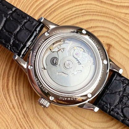 Tandorio 40mm Japanese NH35 Automatic 200M Diving Watch Men Beige Dial Bubble Sapphire Polished Case Glass Back Screw Crown