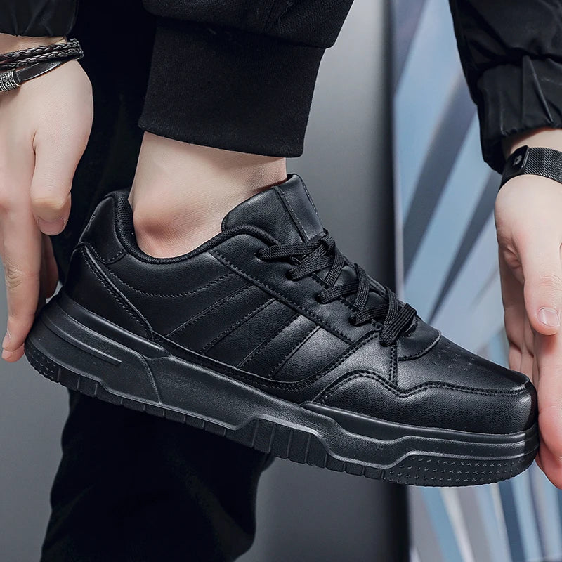 Plus Big Size 50 51 52: zapatillas de cuero para hombre, zapatillas deportivas informales, zapatillas planas de skate para dropshipping