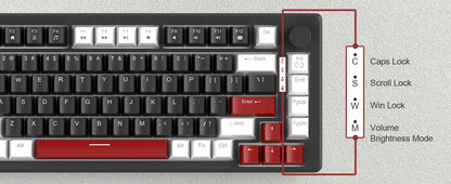 MageGee 75% Mechanical Gaming Keyboard with Knob Control, Wired Mechanical Gaming Keyboard with Blue Backlit, Red/Yellow Switch Gaming Keyboard for PC Windows