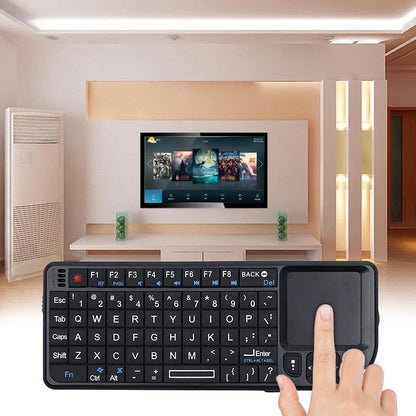 A8 Mini Wireless Keyboard 2.4G 7 Color Backlit 3 in1 Handheld Keyboard with Touchpad Air Mouse for Android TV Box PC Tablet