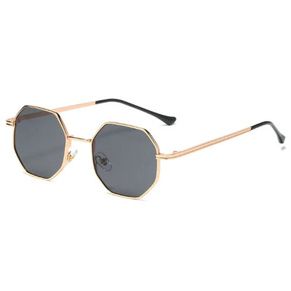 Luxury Square Sunglasses Man Woman Fashion Small Frame Polygon Sun Glasses Metal Vintage Retro Brand Octagon Gafas De Sol UV400