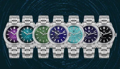 Watchdives WD0003B ‌Aventurine Dial Watch VH31 Quartz Movement Sapphire Crystal Luminous 100m Waterproof 36mm Vintage Watches