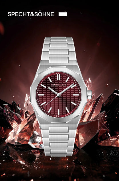 Novo relógio de pulso masculino Specht & Söhne 2026, raro e elegante, ultrafino, 38MM, em aço, cristal de safira, quartzo VH31