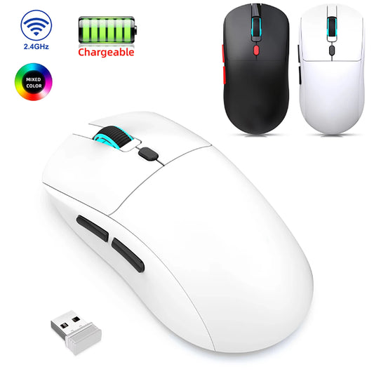 KaiAqua Gaming Mouse Bluetooth Wireless Mouse Rechargeable PAW3395 Lightweight Ergonomic Gaming Mouse for Esports, PC & Laptop