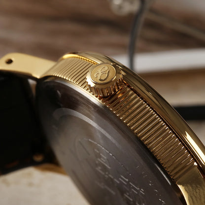 【Escapement Time】Quartz Movement Watch 38.5mm Case Enamel White Waterproof 50M Blue Heat Treatment Hand