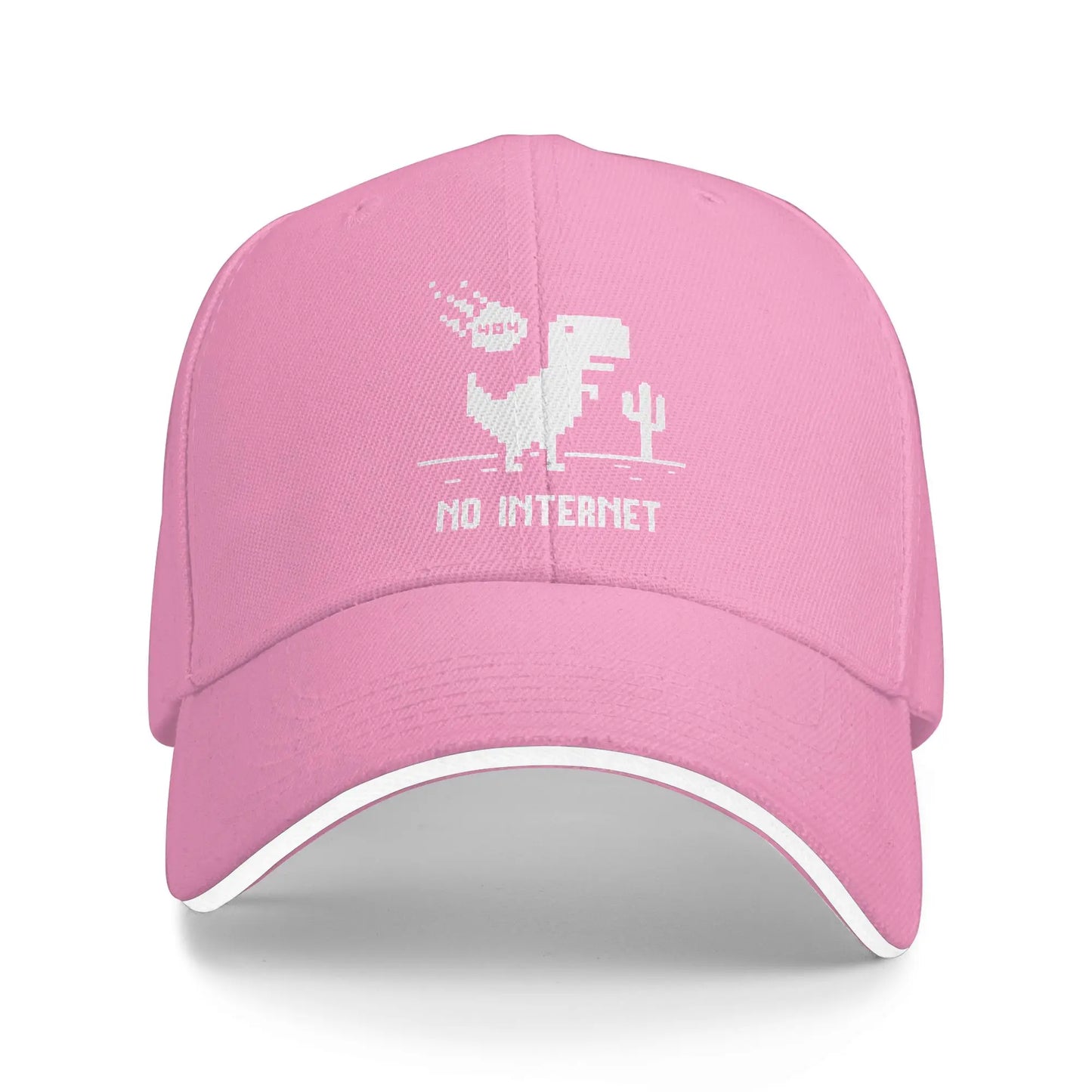 Summer Casual Baseball Cap Funny No Internet T Rex for Programmers Running Hippie Trucker Hat For Couple Hot Sal  Snapback Cap