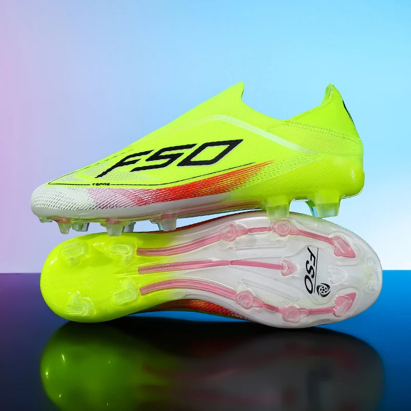 New Men Soccer Shoes Hot-selling Grass Cleats High-quality Match Outdoor Football Boots Non-Slip Boys Sneakers High-top Light