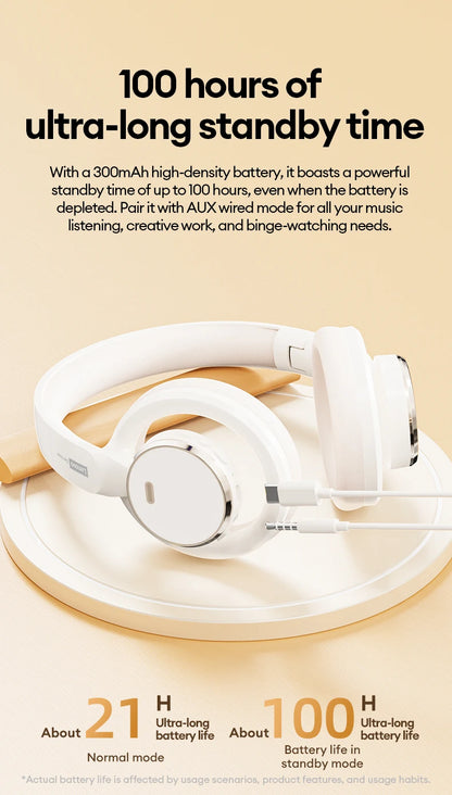 Choice Lenovo Gaming Headset Wireless Bluetooth 6.0 Earphones Foldable Sport Over Ear Headphone with HD Mic Gifts LS116