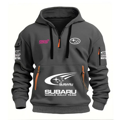2026 New SUBARU Racing European Size Autumn/Winter Men's Hooded Kangaroo Pocket Hooded Sports Fleece Hoodie Top Coat, Produit gaming premium Fraquane, produits de luxe, nouvelle génération, équipement gamer