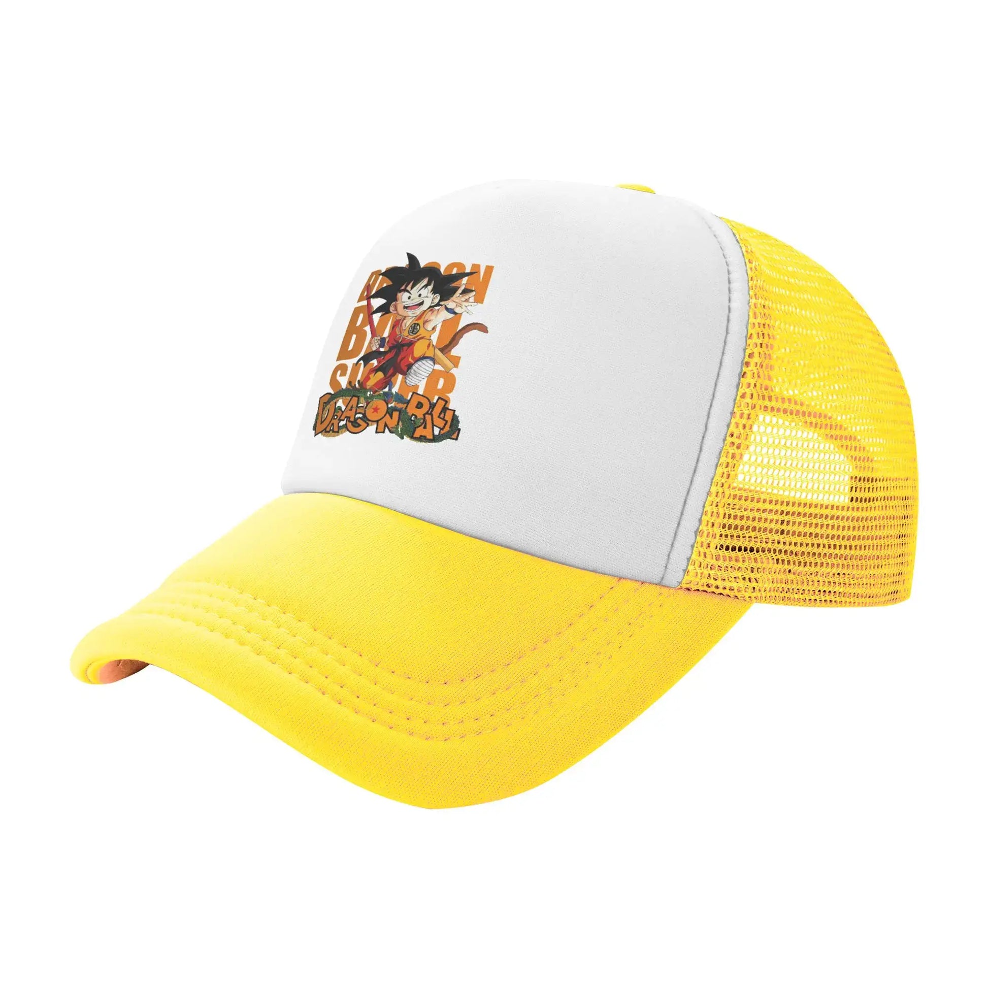 Dragon Ball Z Trucker Hat Super Saiyan Son Goku Hat Sun Hat Sun Caps Adjustable Snapback Caps Mesh Baseball Caps Wholesale New, produit gaming premium Fraquane