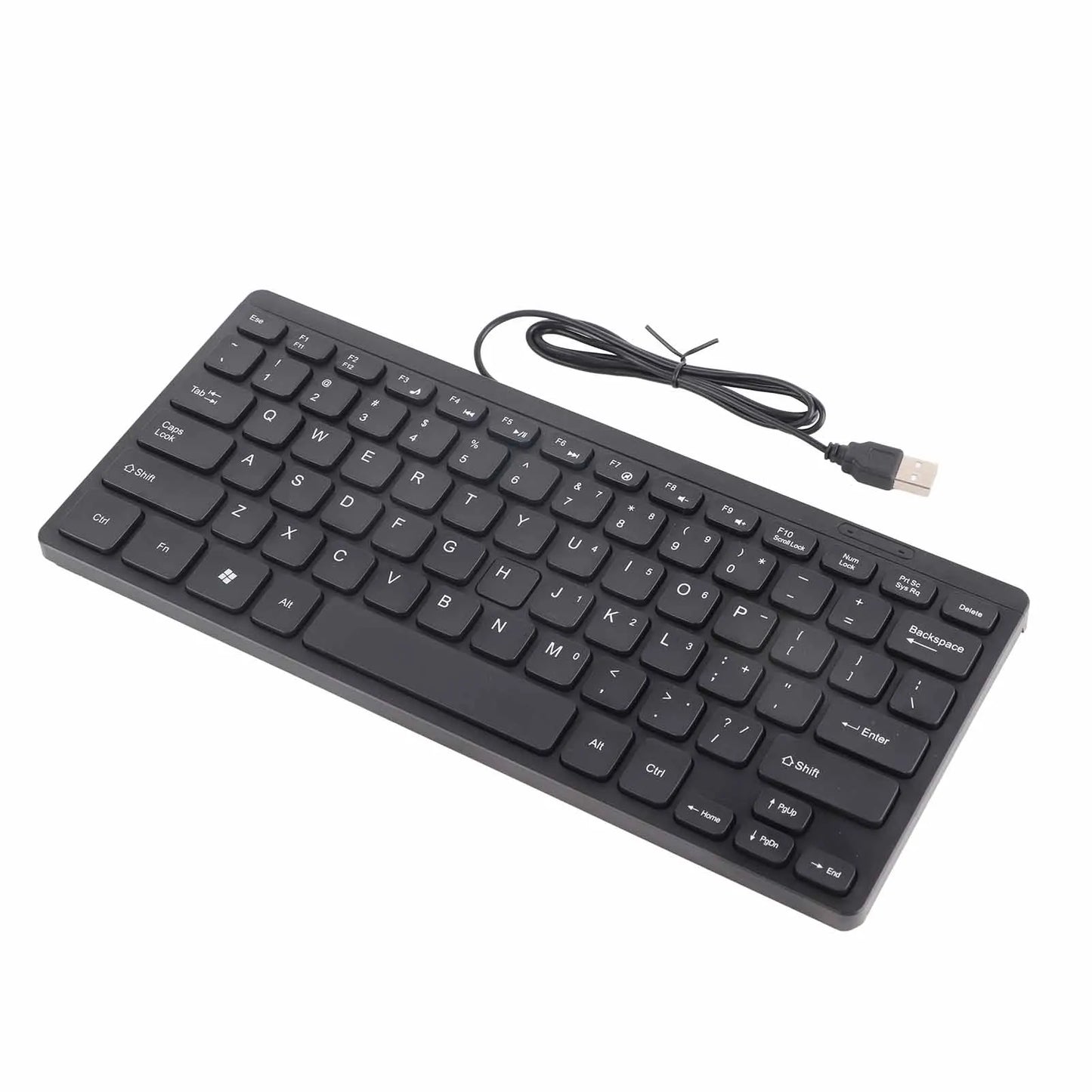 78 Keys USB Wired Keyboard ABS Waterproof Multimedia Computer Keyboard for Home PC Desktop Laptop