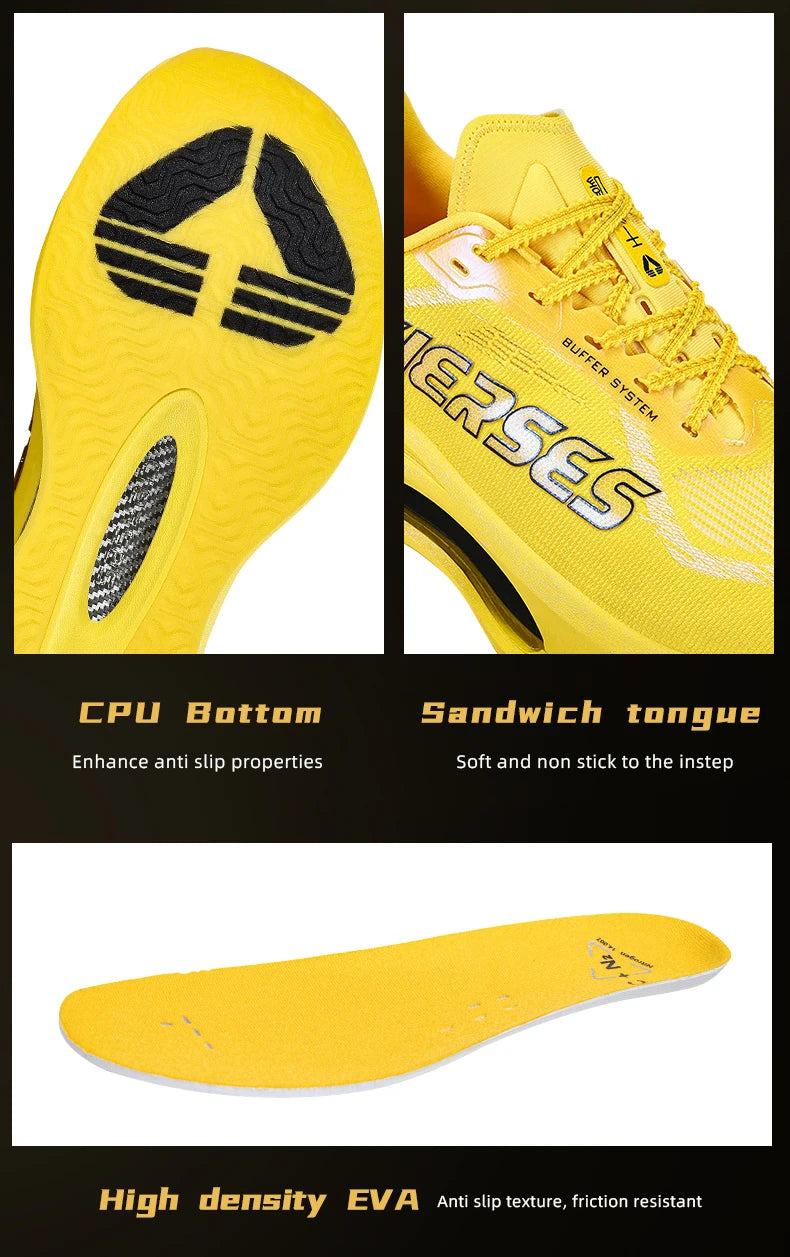 CIERSES New Carbon Fiber Marathon Racing Training Shoes Breathable And Shock-Absorbing Air Cushion Men's Casual Sports Shoes