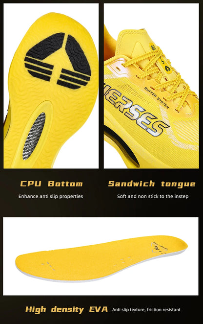 CIERSES New Carbon Fiber Marathon Racing Training Shoes Breathable And Shock-Absorbing Air Cushion Men's Casual Sports Shoes