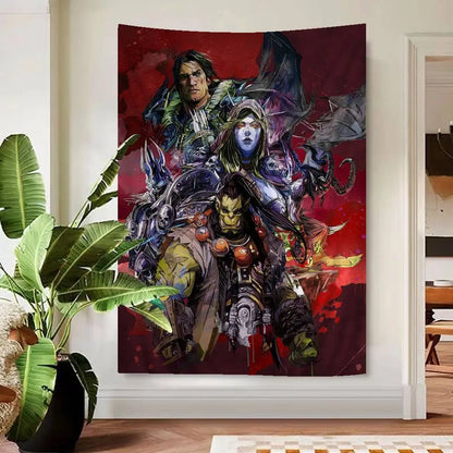Hot Game World Of Warcraft Printed Large Wall Tapestry Cheap Hippie Wall Hanging Bohemian Wall Tapestries Mandala Home Decor