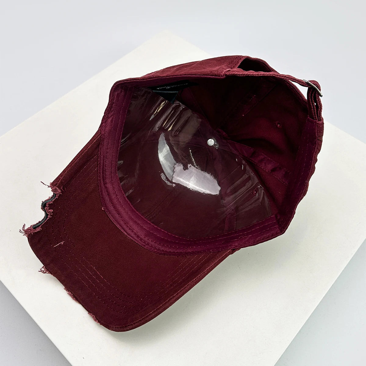 Cappellini da baseball unisex con visiera a tacca, in tessuto a tinta unita, traspiranti, stile "broken", con visiera per proteggersi dal sole, casual, versatili, effetto consumato, alla moda