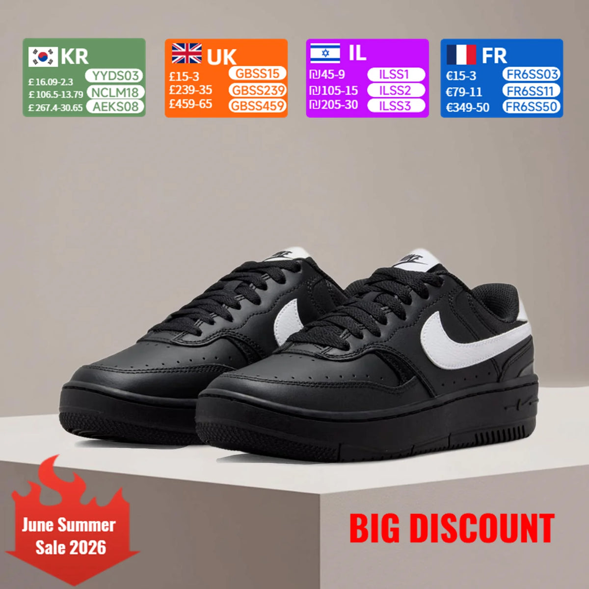 Nike Gamma Force – unisexowe, klasyczne, modne, uniwersalne, antypoślizgowe i wytrzymałe buty do skateboardingu FQ6476-010