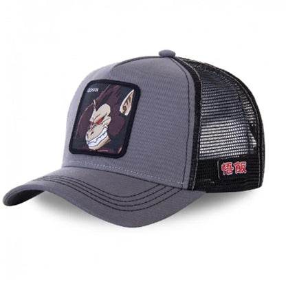 Dragon Ball Son Goku Cap Summer Travel Peaked Cap Men's Embroidery Hip-Hop Mesh Cap Style Sun Visor Baseball Cap Outdoor Sport