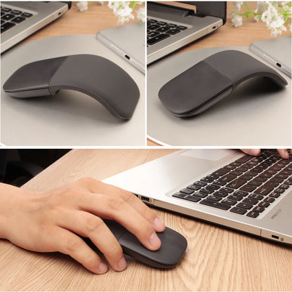 Bluetooth Arc Touch Mouse for Microsoft Surface, Wireless Ergonomic Bluetooth Mouse, Silent Foldable Laser Mouse for Laptop, PC & Windows