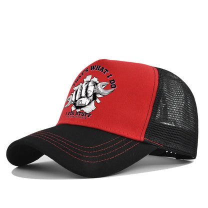 Modebaseballkasket i printet, åndbart net til forår/sommer – Gorras med personligt logo til mænd, kvinder og par – Visirhat, casquette