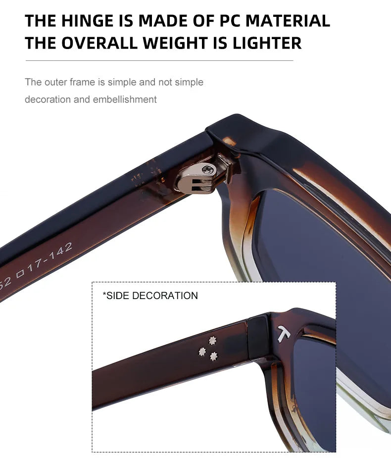 Polarized Square Sunglasses Men 2026 Luxury Brand Designer New Fashion Rectangle Sun Glasses For Women Driving Shades Eyewear