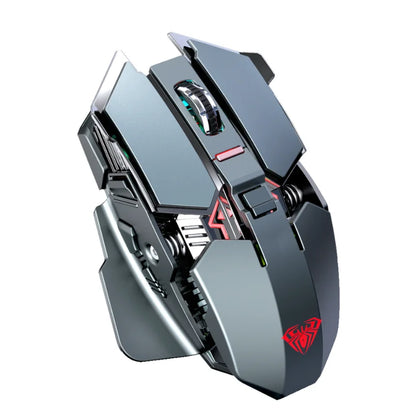 SC300 Wireless Mechanical Gaming Mouse, Rechargeable RGB Gaming Mouse with Adjustable DPI, Silent Ergonomic Wireless Mouse for PC, Laptop & Tablet