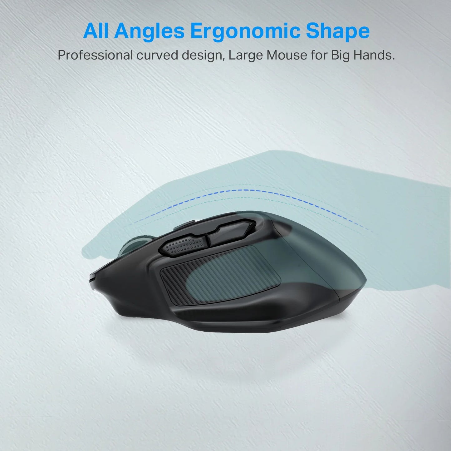 E-YOOSO X-31 Wireless Mouse 2.4G Ergonomic Mouse, 4800 DPI Optical Gaming & Office Mouse for PC, Laptop, MacBook & Notebook