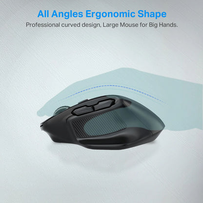 E-YOOSO X-31 Wireless Mouse 2.4G Ergonomic Mouse, 4800 DPI Optical Gaming & Office Mouse for PC, Laptop, MacBook & Notebook