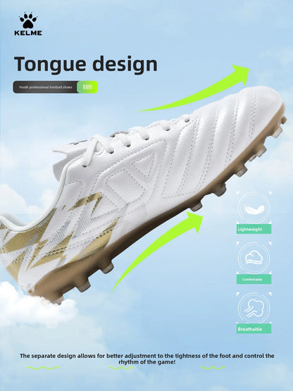 Buty piłkarskie Kelme Mg dla mężczyzn, młodzieżowe buty piłkarskie z krótkimi kolcami, profesjonalne buty do zawodów i treningów, buty piłkarskie dla dziewcząt