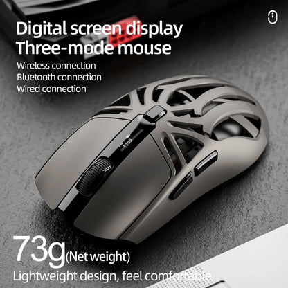 SMAILWOLF RS8 Gaming Mouse Bluetooth Wireless Tri-Mode Lightweight RGB Gaming Mouse with 11200 DPI, Rechargeable Ergonomic Gaming Mouse for PC, Laptop & Mobile