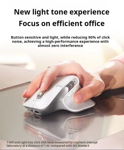 Logitech MX Master 3S brezžična Bluetooth miška za poslovno pisarno Softtone – ergonomska poslovna pisarniška miška