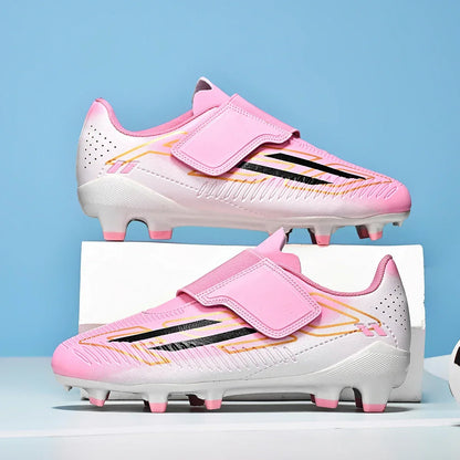Chaussures de football professionnelles pour hommes, sans lacets, antidérapantes, pour jeunes, crampons FG/TF, entraînement sur terrain, crampons rapides pour le football.