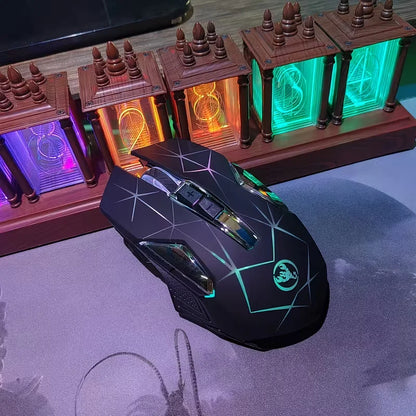 Wireless Gaming Mouse 2.4G Rechargeable Gaming Mouse with RGB Breathing Light, 2400 DPI, 6 Buttons, Instant Response Wireless Mouse for PC, Laptop & Gaming Switch