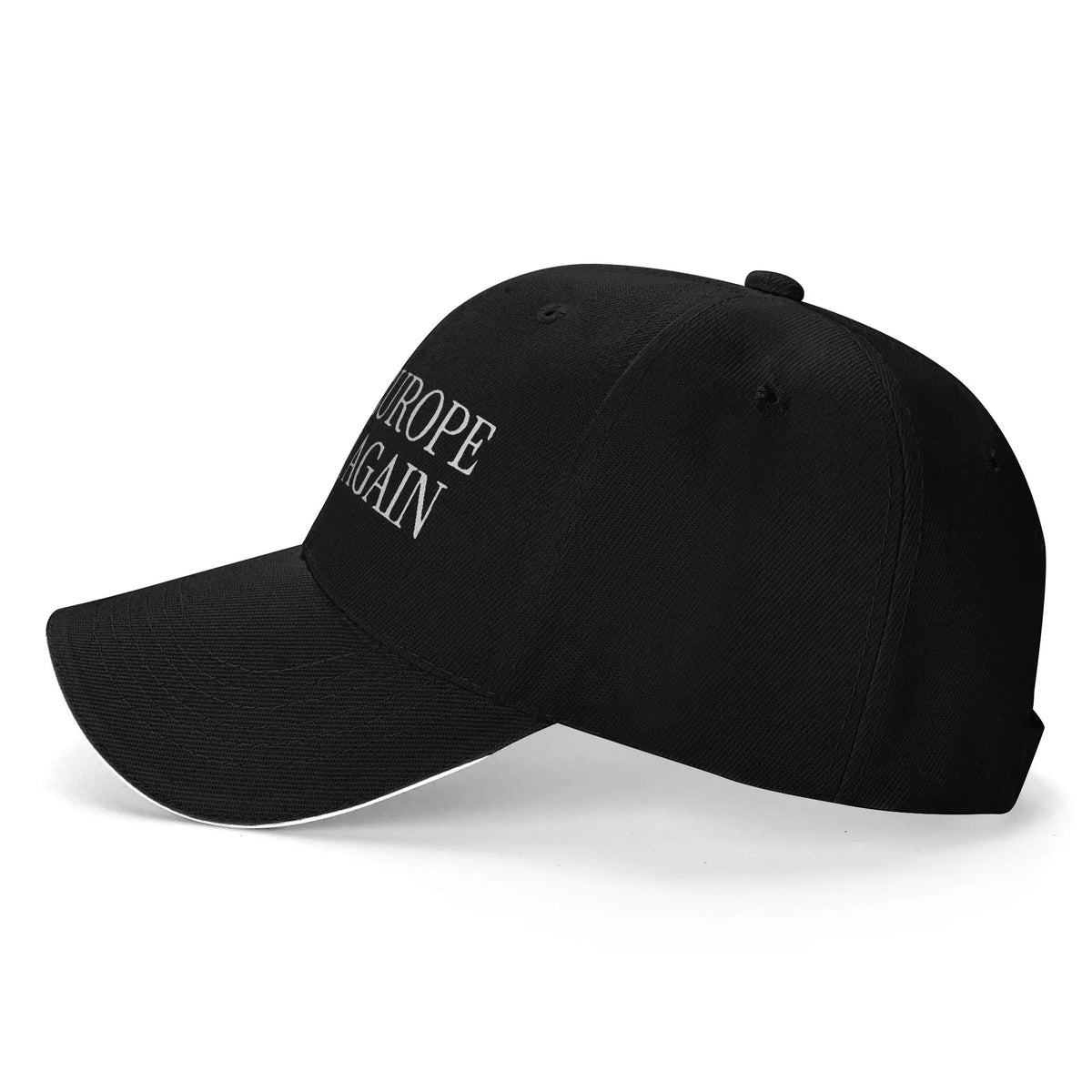 Make Europe Great Again - Cappellino da baseball bianco con scritta "Sun" - Primavera - Unisex - Adolescenti - Cappellini hip hop - Casual - Sport all'aperto - Cappellini da baseball