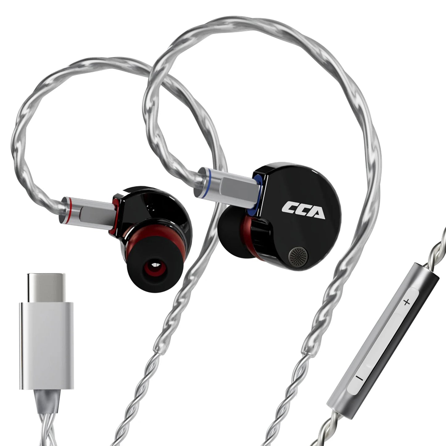 CCA Phoenix Wired Earphones Dynamic Drive LCP Diaphragm Music Headphone With Detachable Cable Noise Reduction Gaming Earphones