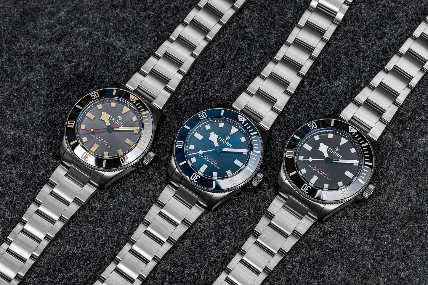 THORN 39mm Titanium Watch Men Homage Vintage PT5000 Movement Automatic Sapphire Crystal C3 Super Luminous 200M Waterproof Watch