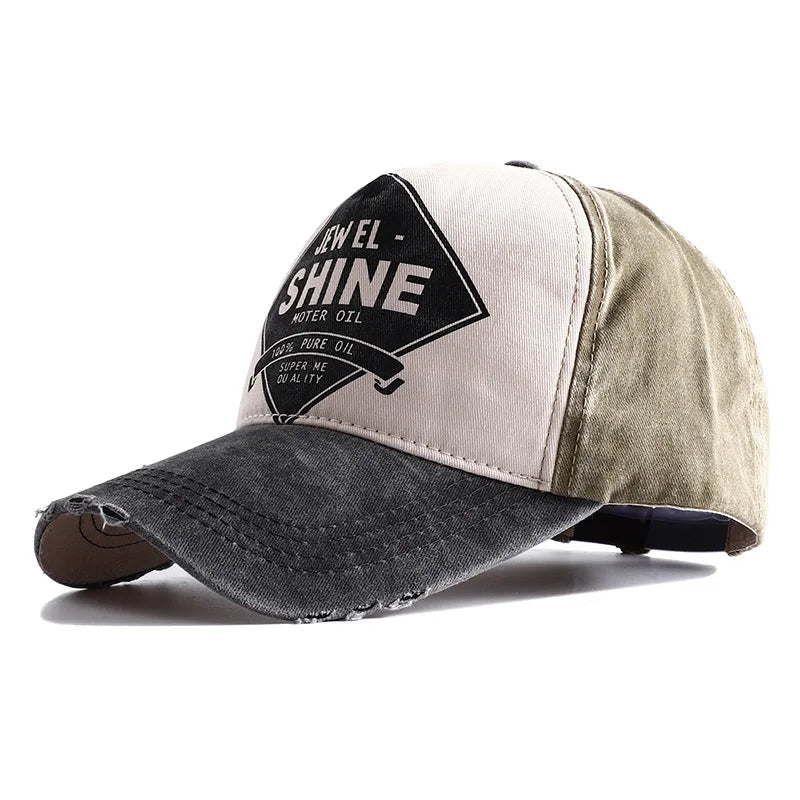 2026 New High Quality Vintage Letter Print Baseball Cap Men Women Snapback Adjustable Outdoor Hip Hop Denim Dad Hats Bone