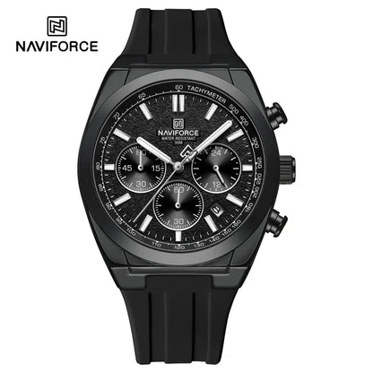 Ανδρικό ρολόι χειρός NAVIFORCE – Πολυτελές και σπορ στυλ, μηχανισμός χαλαζία, ένδειξη 24 ωρών, παράθυρο ημερομηνίας, χρονογράφος, αδιάβροχο – Ιδέα για δώρο για άνδρες