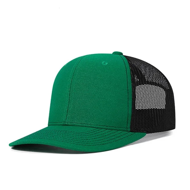 Cappellino da baseball classico in rete traspirante per donne, cappellino casual da camionista traspirante, cappellino unisex regolabile con chiusura a scatto, cappellino sportivo e dinamico da papà